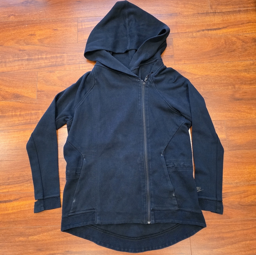 Nike Women's Tech Fleece Full Zip Hooded Cape Black Size M